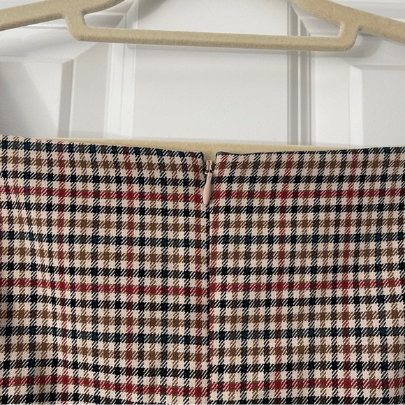 Gal meets glam Brooke dress brown plaid button square neck - Picture 9 of 9